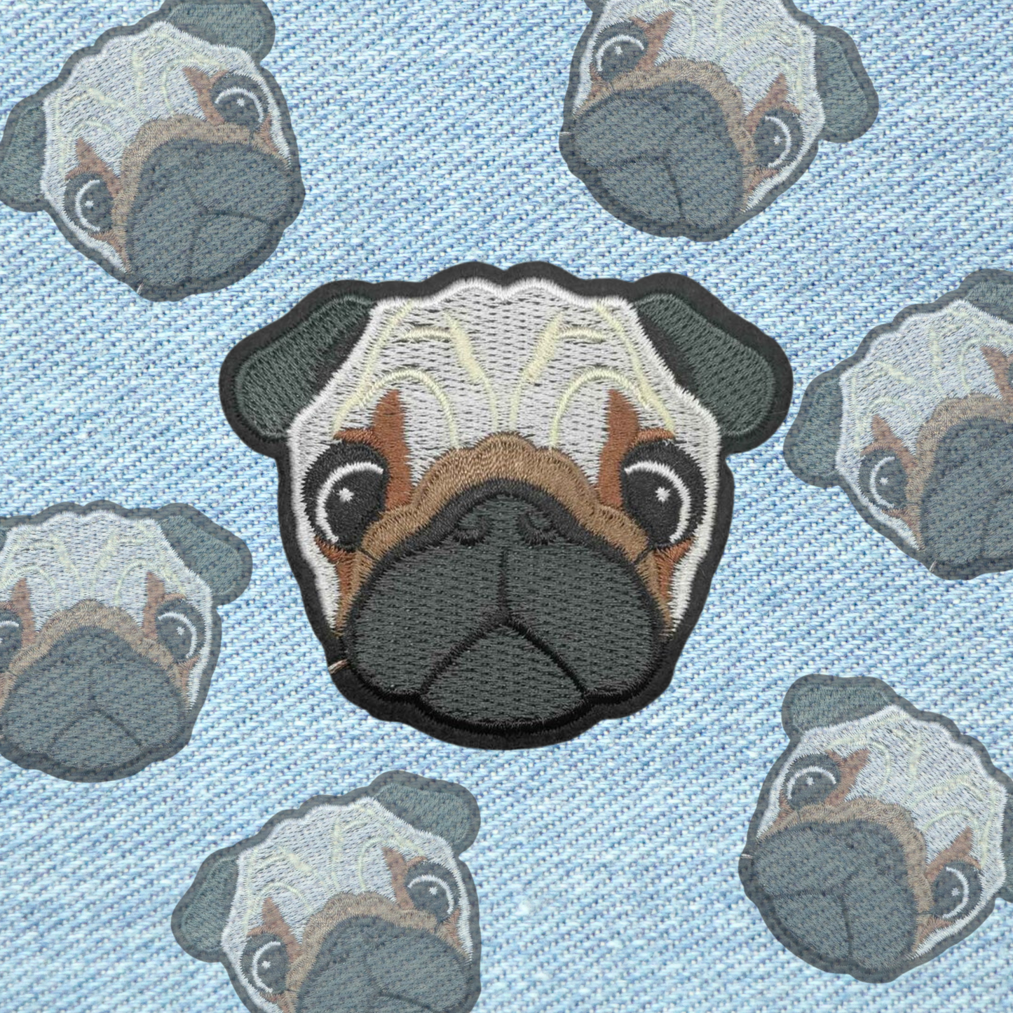 Franse bulldog patch – geborduurde strijkpatch 6,8 cm, ideaal voor kleding, rugzakken en accessoires