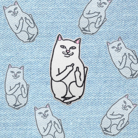 Kat met Middelvingers Patch